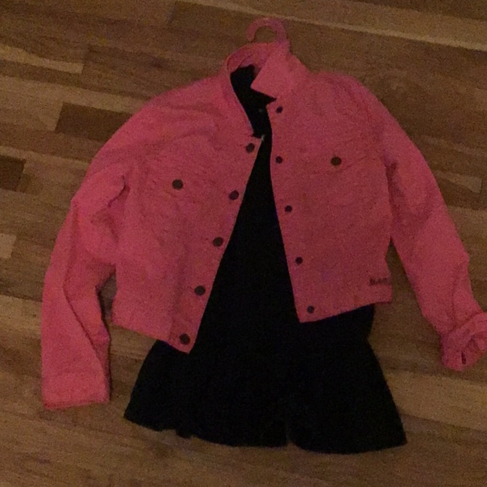 Ralph lauren dress with pink jacket